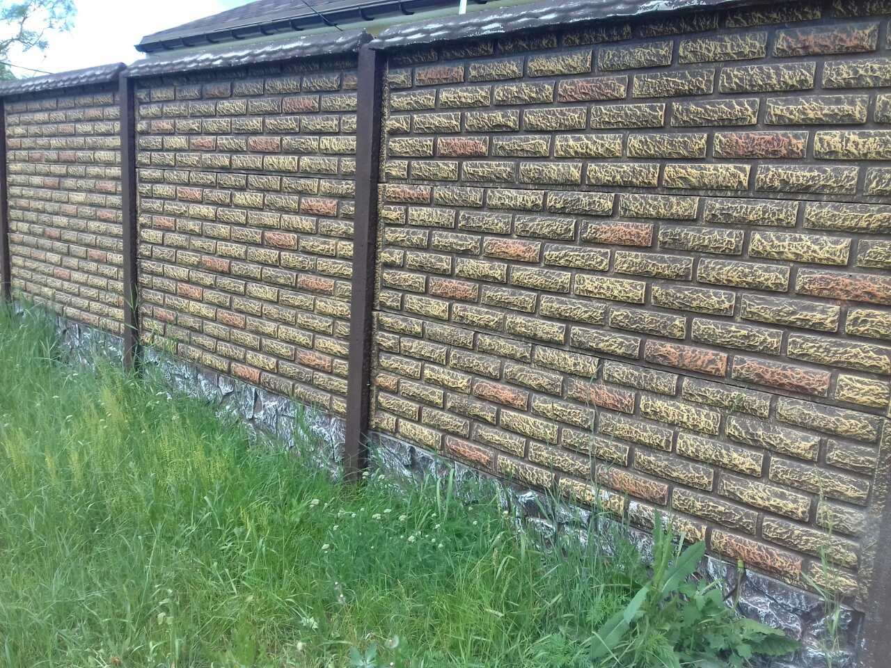 Красивые бетонные заборы