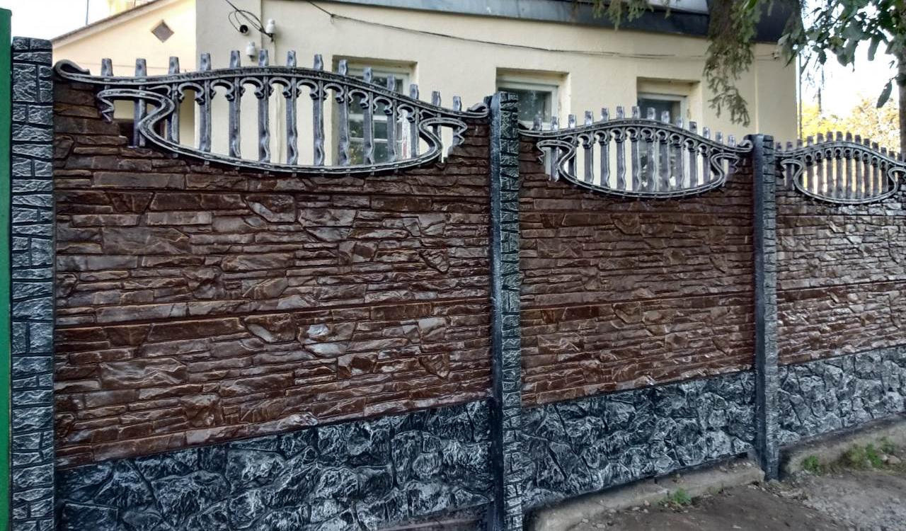 Красивые бетонные заборы